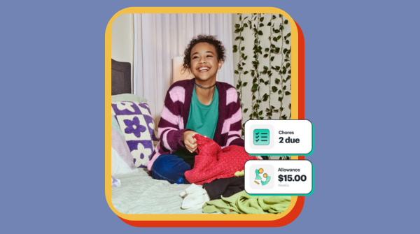 Cartoon sleigh with presents stacked on top.