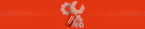 Animated gear and wrench as a tools icon.