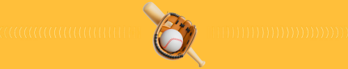 3d icon of a baseball and bat