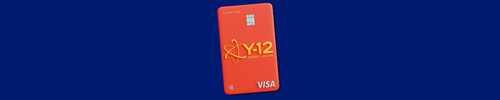 Horizontal banner of the Visa Signature Rewards Credit Card on an indigo background.