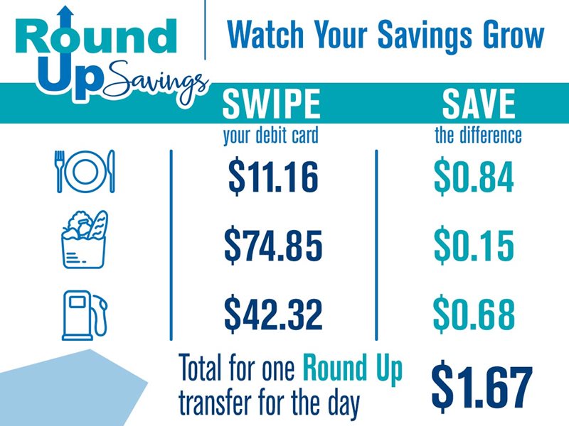 Round Up Savings example chart